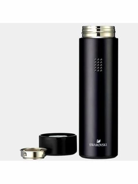 Swarovski NIB Crystal-Embellished Stainless Thermos Vacuum Tea Infuser Bottle